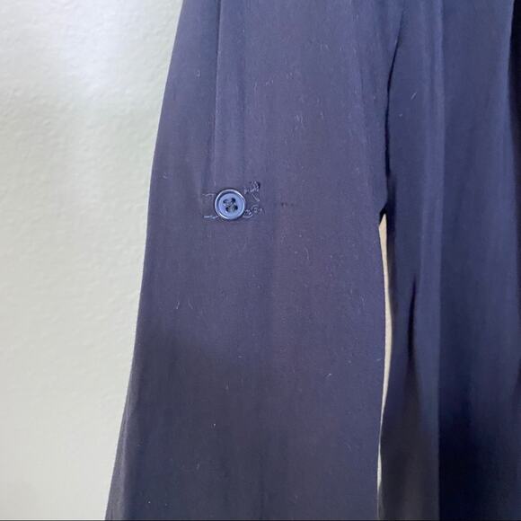 Pleioni Black Button Up Blouse Medium - Picture 7 of 10